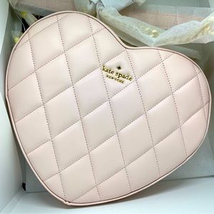 NWT Kate Spade X Love Shack Fancy Quilted Heart Shaped Crossbody Purse